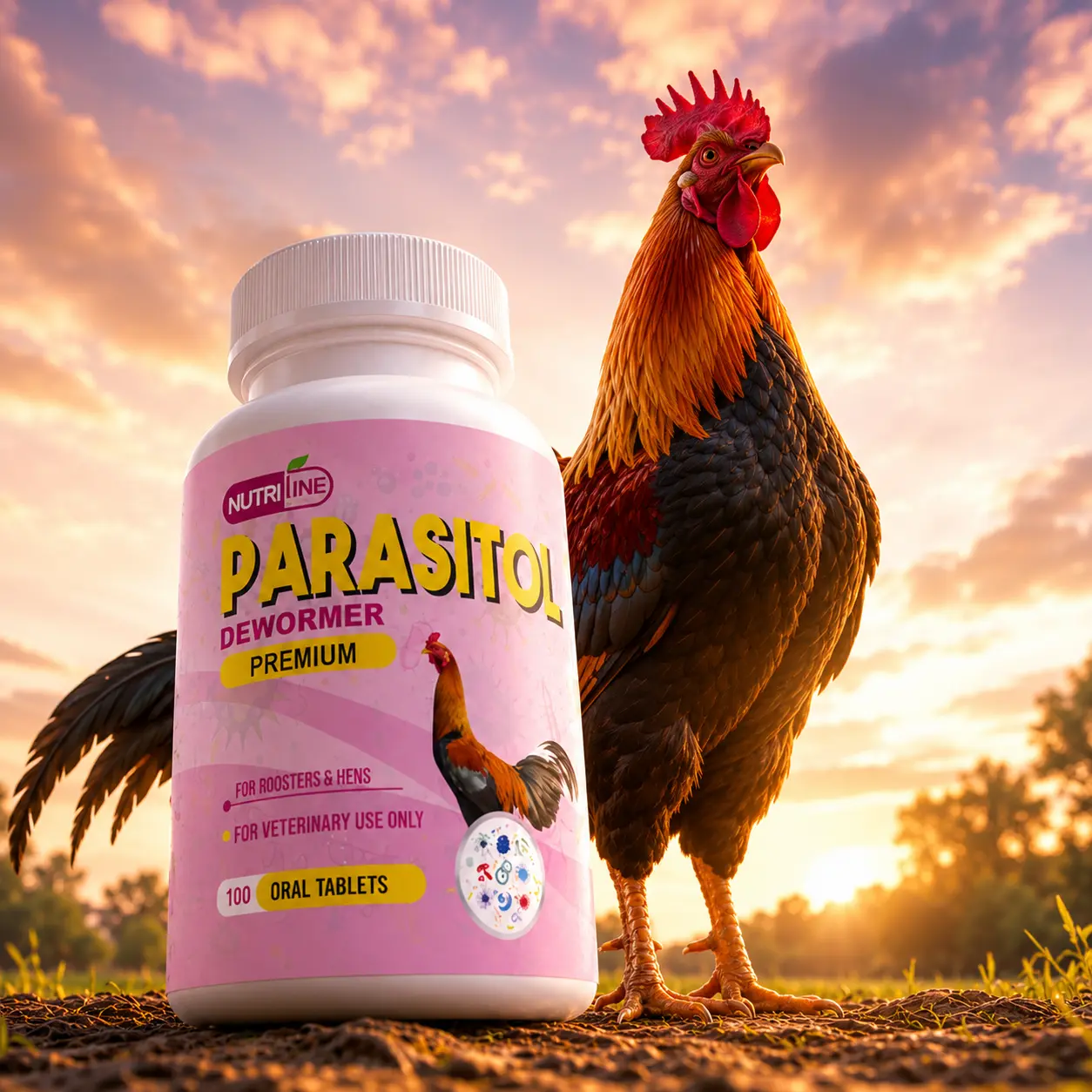 Parasitol Wellness Support Tablets for Roosters – Healthy Inside, Strong Outside – Daily Poultry Care