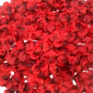 2200 PCS Dark Red Silk Rose Petals | Romantic Night, Wedding, Proposal & Anniversary Decoration