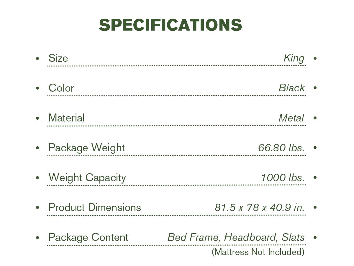 MUTICOR Twin/Full/Queen/King Size Bed Frame with Upholstered Headboard, 【Frame Only No Mattress】Platform Bed Frame with Metal Slats, Button Tufted Square Stitched Headboard, Noise Free, No Box Spring Needed#TikTokShopBacktoSchool