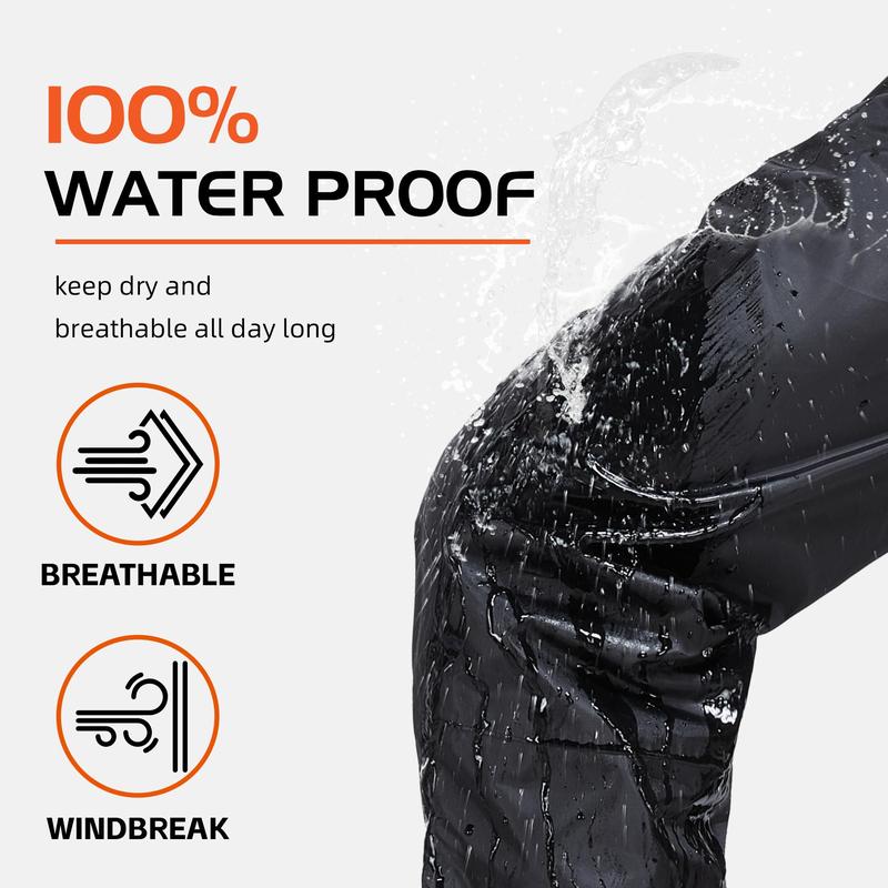 RODEEL 724 Premium Waterproof Bib Overalls Men Tactical Rainwear with Adjustable Suspenders and Multiple Pockets Relaxed Rain Pants Workwear for Outdoor Fishing Boating Car Washing Construction Landscaping Gardening Menswear, Holiday Gift