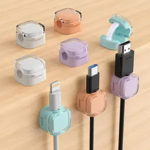 Magnetic Cable Organizer - Cable Management Bracket, can be adhered to hide or organize USB charger cables