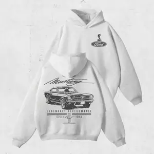 Ford Mustang Hoodie – Vintage 1964 Muscle Car Graphic Hoodie, Legendary Performance Tribute Pullover, Classic Unisex Fleece for Car Lovers, Sweatshirt and T-shirt