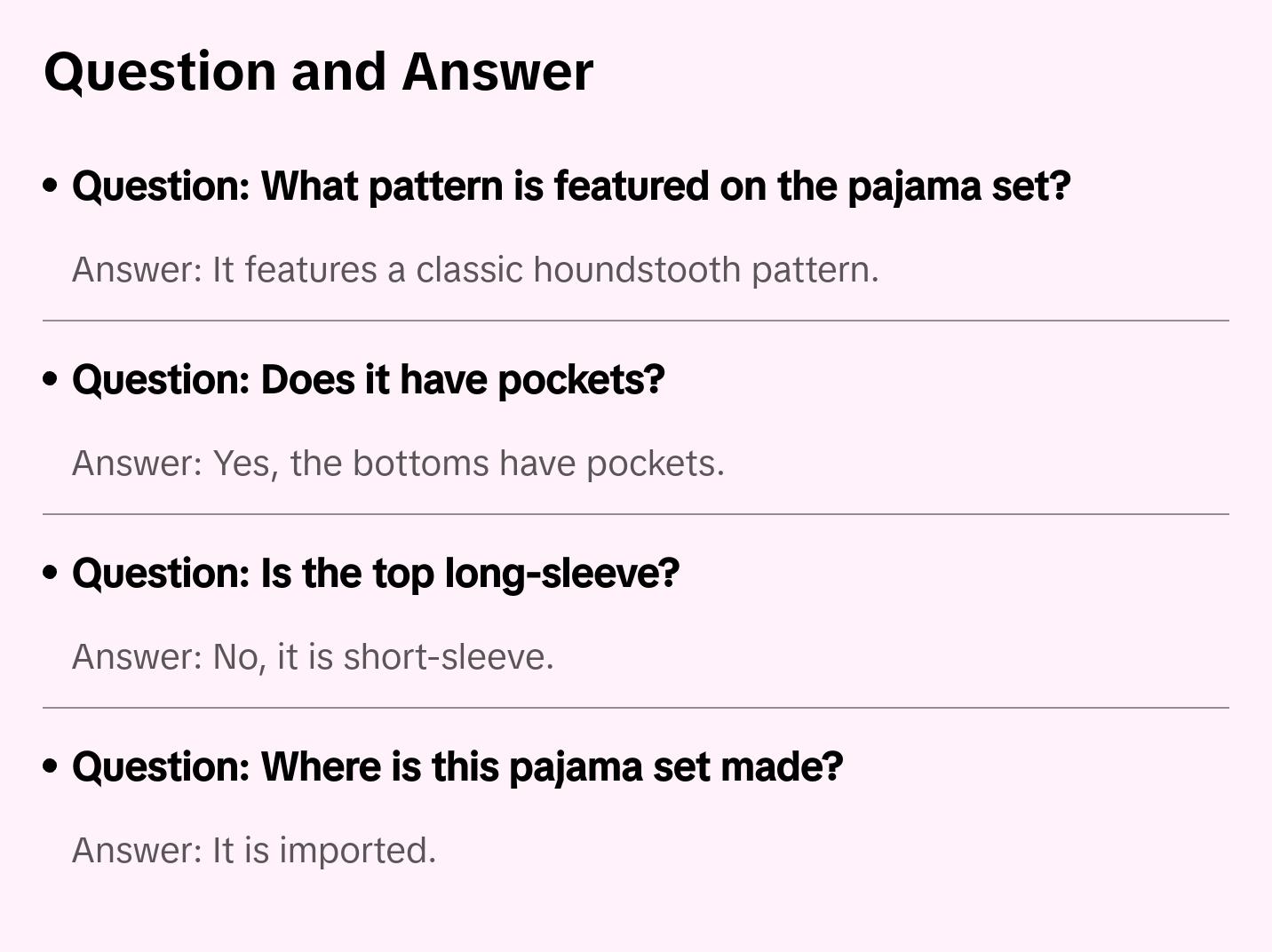 Red Houndstooth Peter Pan Collar Pajama Set