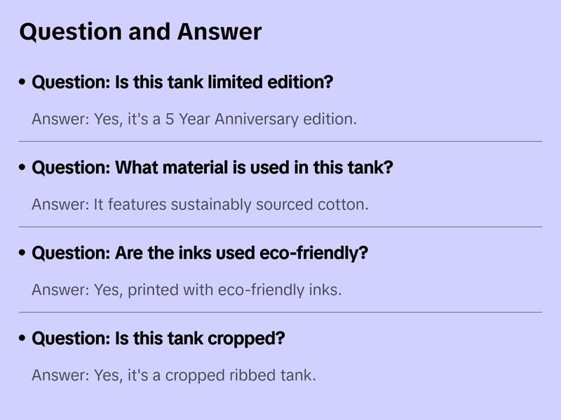 WHEN WE ALL FALL ASLEEP, WHERE DO WE GO? Anniversary Tank in Black
