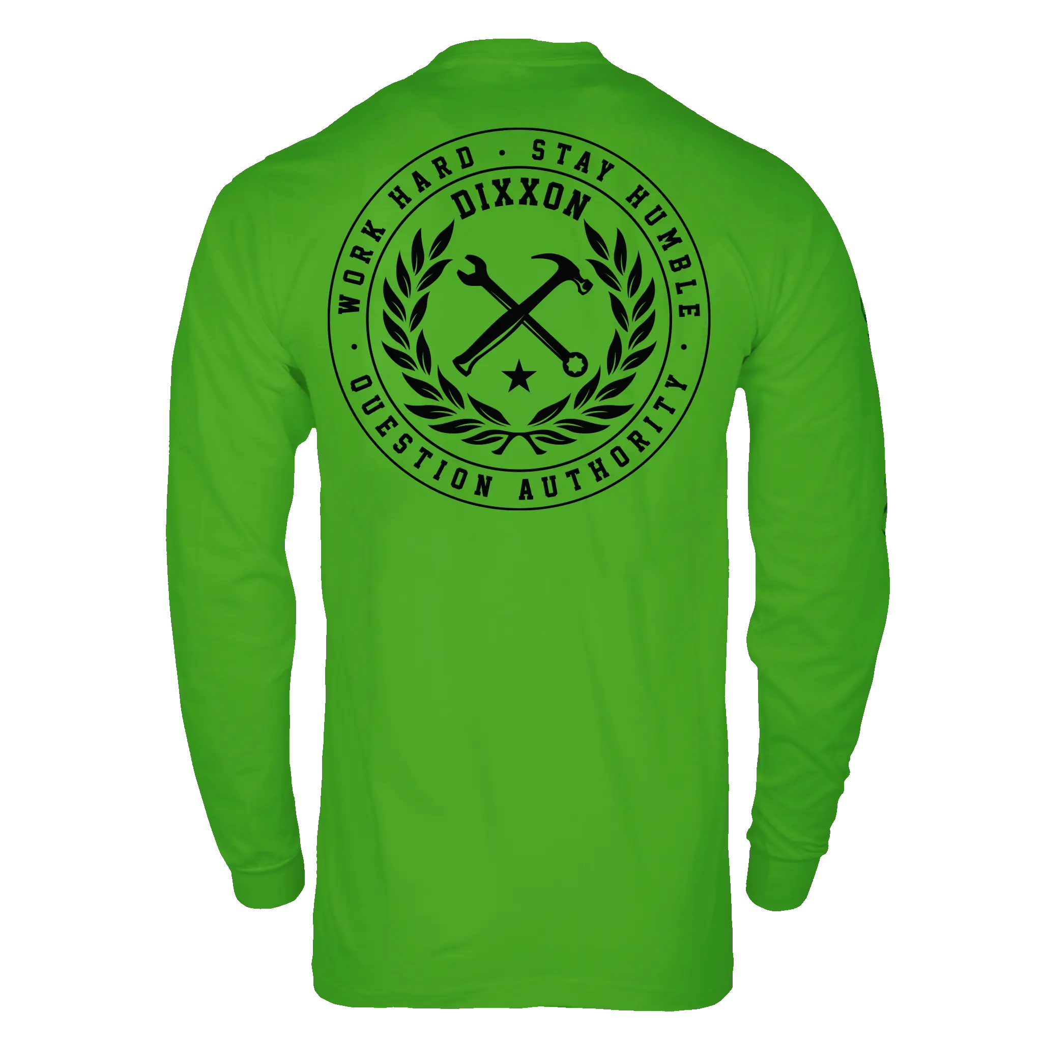 Crested Hi Vis Long Sleeve T-Shirt - Safety Green
