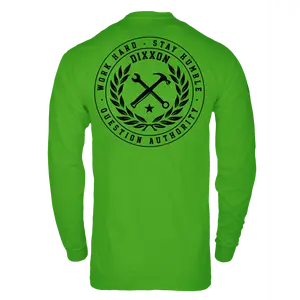 Crested Hi Vis Long Sleeve T-Shirt - Safety Green