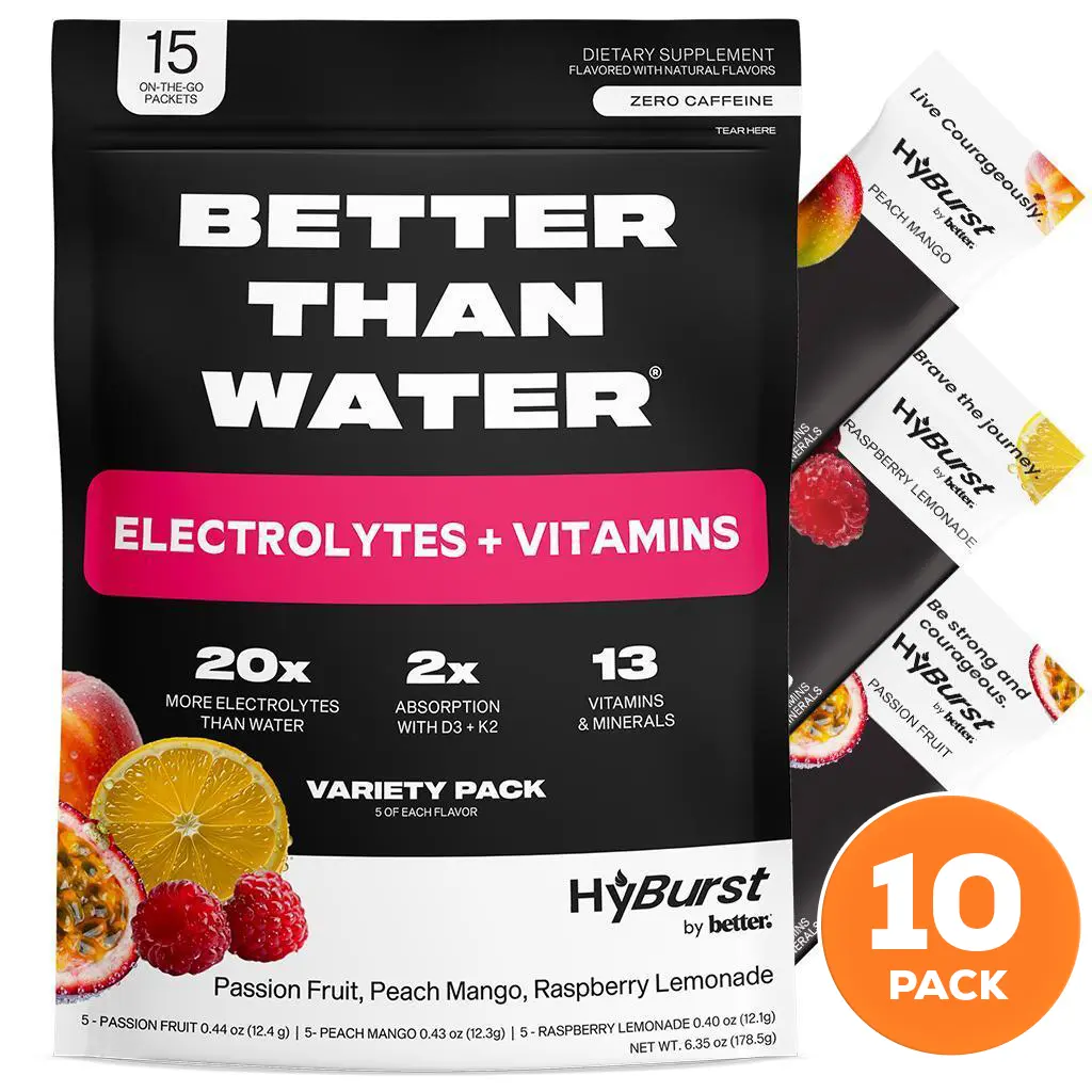 Tropical Variety Pack | 10 PACKS | 150 Sticks | 13 Vitamins & Minerals | D3 + K2 For Better Absorption