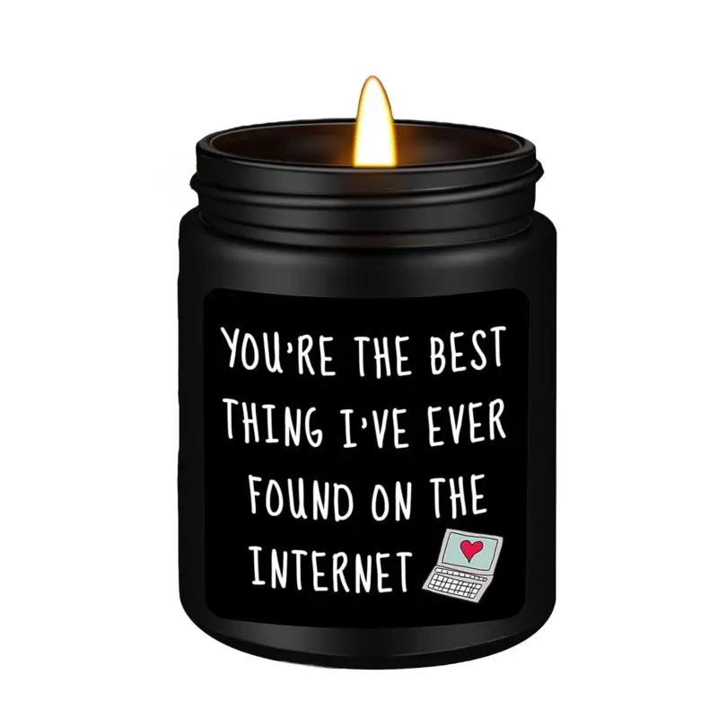 Anniversary Birthday Christmas Stocking Stuffers Gifts for Boyfriend, Funny Christmas Valentines Romantic Gifts for Him, Men, Boyfriend, Husband, Black Scented Aroma Decorative Candle, Birthday Candles, Vanilla Lavender Candle