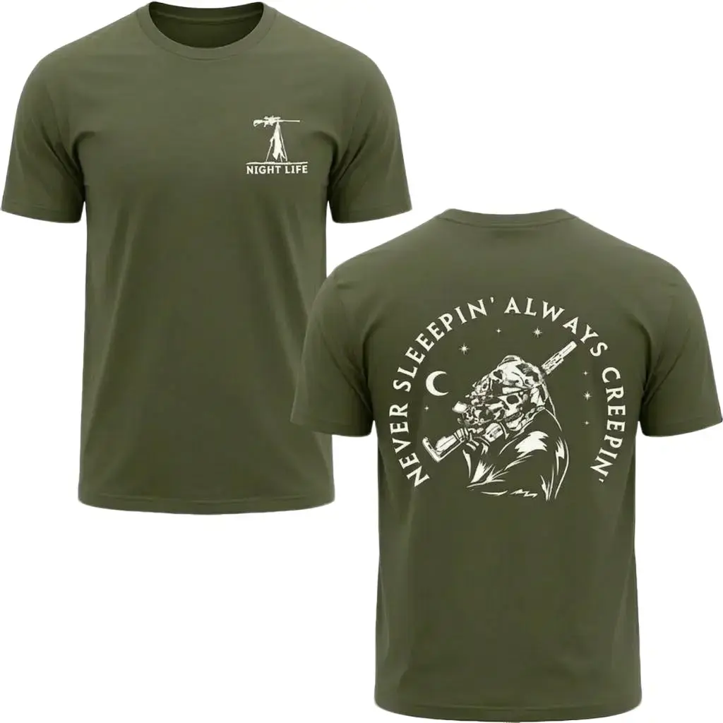 Coyote Night Life Hunting Shirt - Hunting Coyote Shirt Thermal Predator Hunter Gear - Pullover Shirt Mens Gift - Gift For Hunters