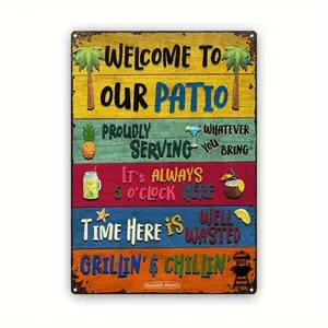 Vintage Style 8x12 Metal Tin Sign Durable Water and Dust Resistant Wall Decor for Home Bar Pool