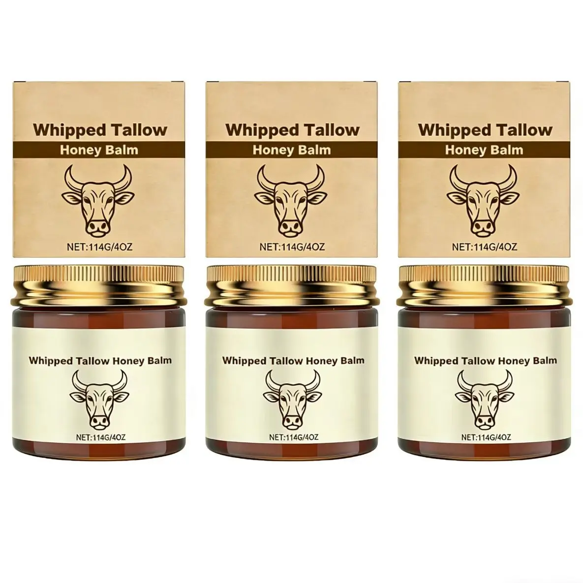#SummerVibes Whipped Grass-Fed Beef Tallow HoneyBalm,Moisturizing Cream for Soft, SmoothSkin -Handmade All-NaturalMoisturizer.Christmas gifts, New Year gifts,Black Friday.