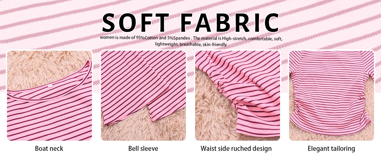 Mundoven Womens Long Sleeve Shirts 2026 Spring Crop Going Out Tops Casual Boat Neck Bell Sleeve Ribbed Ruched Y2K Clothes Mundoven Womens Long Sleeve Shirts 2026 Spring Crop Going Out Tops Casual Boat Neck Bell Sleeve Ribbed Ruched Y2K Clothes