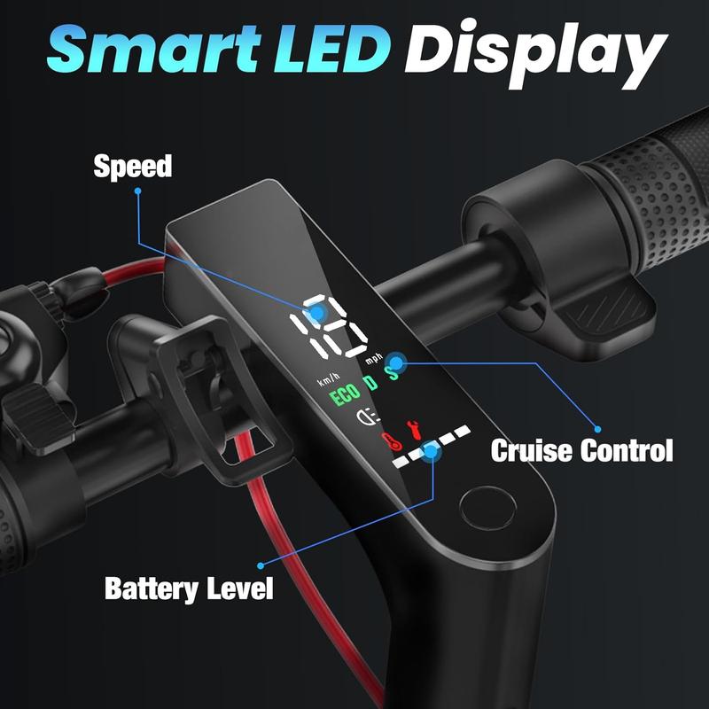 【New Year Sale】 Electric Scooter, 21MPH Max Speed, 500W Powerful Motor, 25-30 Miles Long Range,  36V13Ah Battery Portable Folding Commuting E-Scooter with App Control Dual Braking System App Control Scooteres