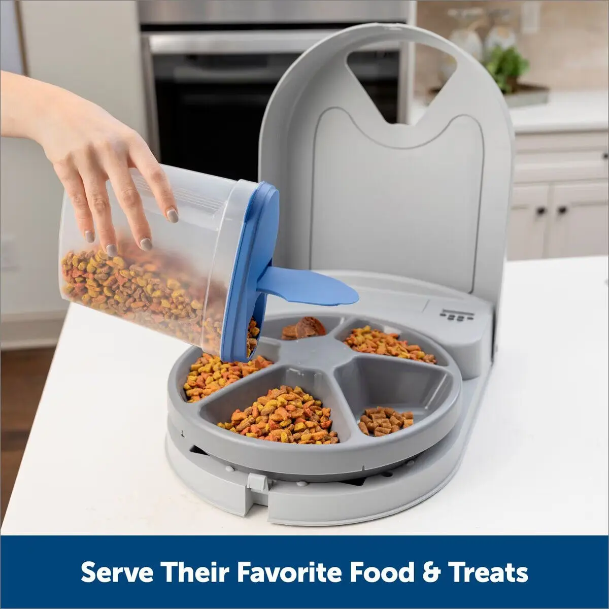PetSafe Eatwell 5-Meal Automatic Dog & Cat Feeder, Size: 4 inch