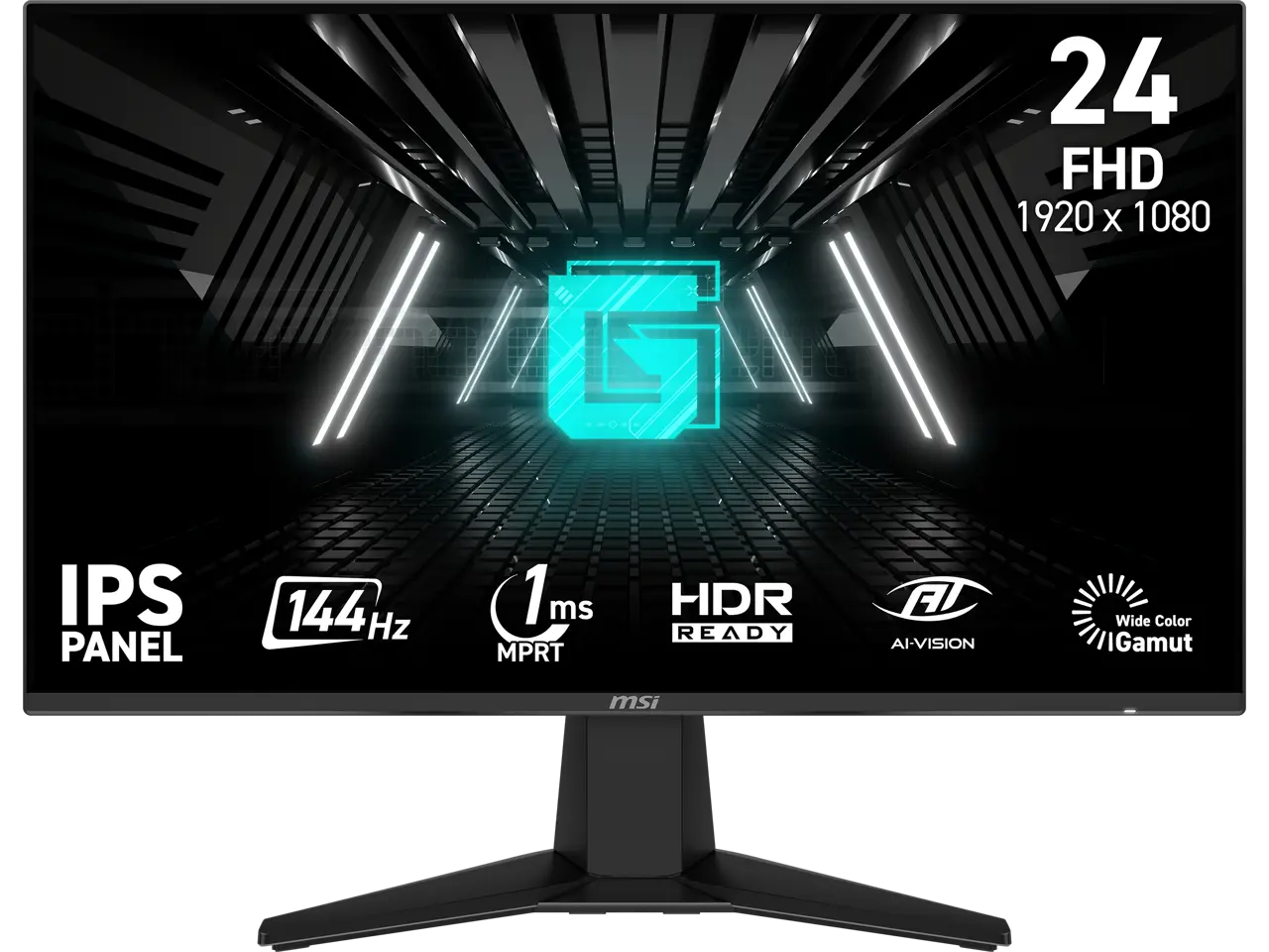 MSI 24 inch (23.8" viewable) Full HD 144Hz IPS AMD FreeSync 1ms HDR Ready Ai Vision Less Blue Light Pro Anti-Flicker Gaming Computer Monitor G242L E14