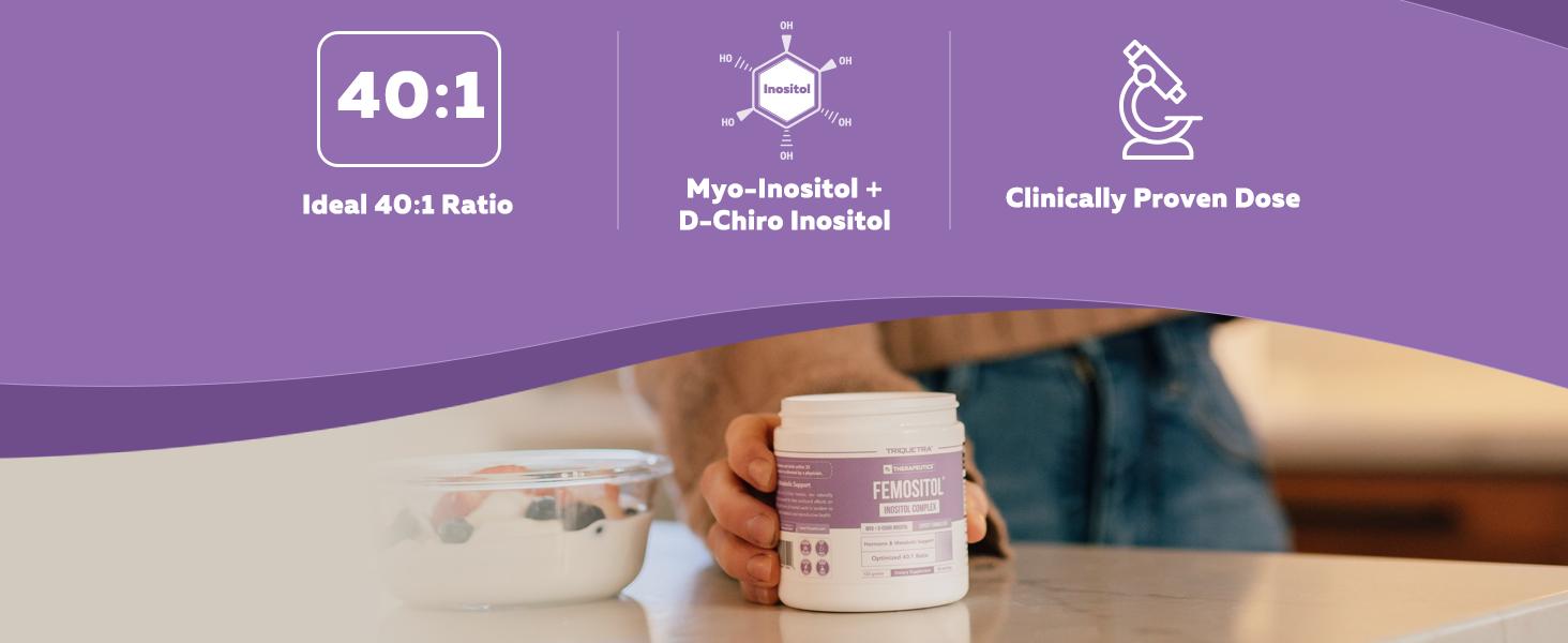 FemoSitol Powder: Inositol Supplement Powder | Myo-Inositol & D-Chiro Inositol Complex Healthcare Dietary