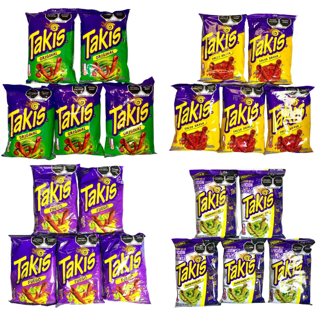 5 - PK TAKIS - Mexican Chips - 70 GRAMS PER BAG- Snack Crispy Crunchy Bite - MEXICAN CHIPS - PAPITAS MEXICANAS - SABRITAS