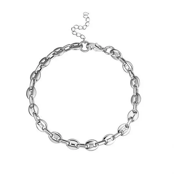Stately Steel Stainless Steel Coffee Bean Bracelet