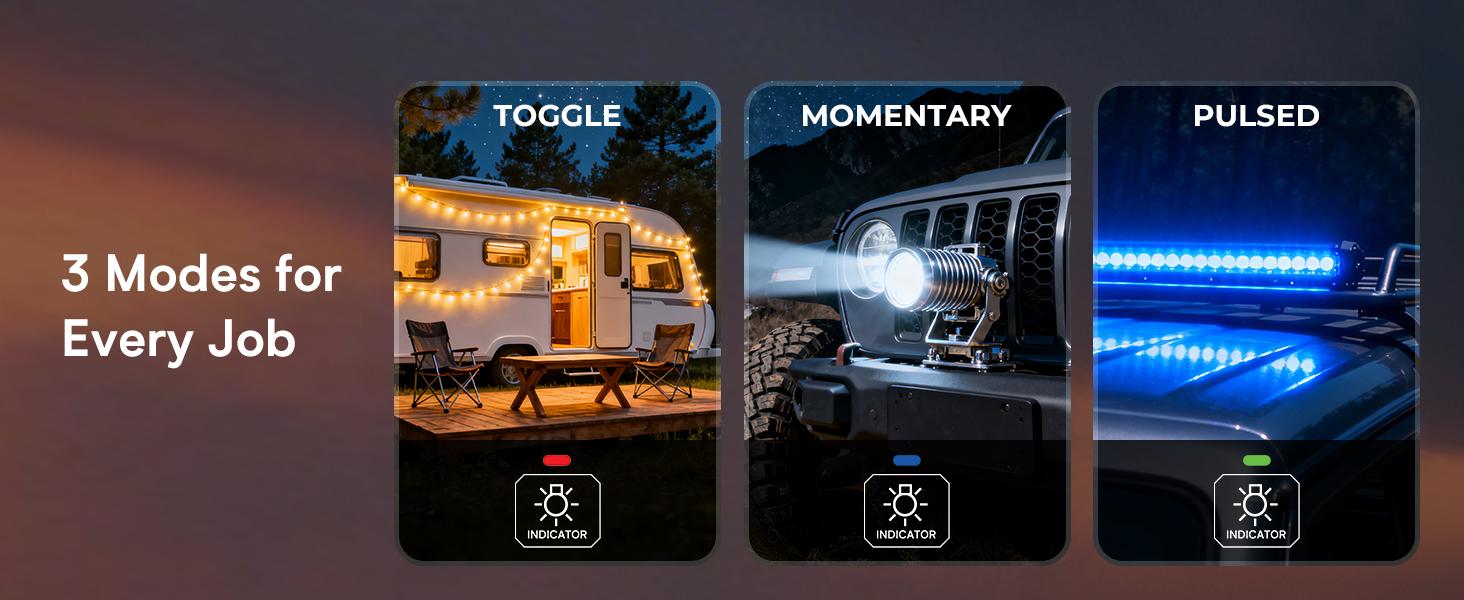 RGB 8 Gang Switch Panel, Universal Circuit Control Relay System w/Momentary Toggle Pulsed Memory Function, Automatic Dimmable, 12-24V Light Switch Panel for Truck UTV Car Boat, IP65 Waterproof RGB 8 Gang Switch Panel, Universal Circuit Control Relay System w/Momentary Toggle Pulsed Memory Function, Automatic Dimmable, 12-24V Light Switch Panel for Truck UTV Car Boat, IP65 Waterproof