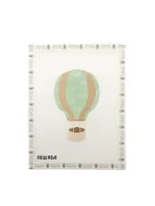 Green Bow Hot Air Balloon Needlepoint Canvas