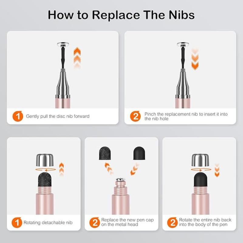 3-Pack Tablets Stylus Pen for All Touchscreen with Precision Disc Tip, 2-in-1 Universal Stylus Compatible with Android, iOS, and Phone– Perfect for Writing, Drawing, and Note-Taking