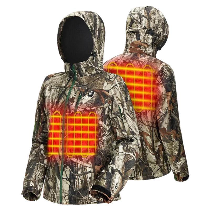 [Limited Size Clearance] TideWe Men's & Women's Soft Shell Heated Jacket Coat with Detachable Hood and Battery Pack Size S-XXXL