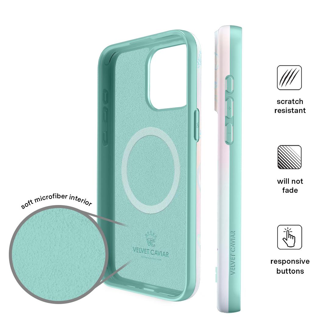 Velvet Caviar Aqua Angels iPhone Case - Cute & Trendy Phone Cases for iPhone with Stylish Girly Design and Shockproof Protection