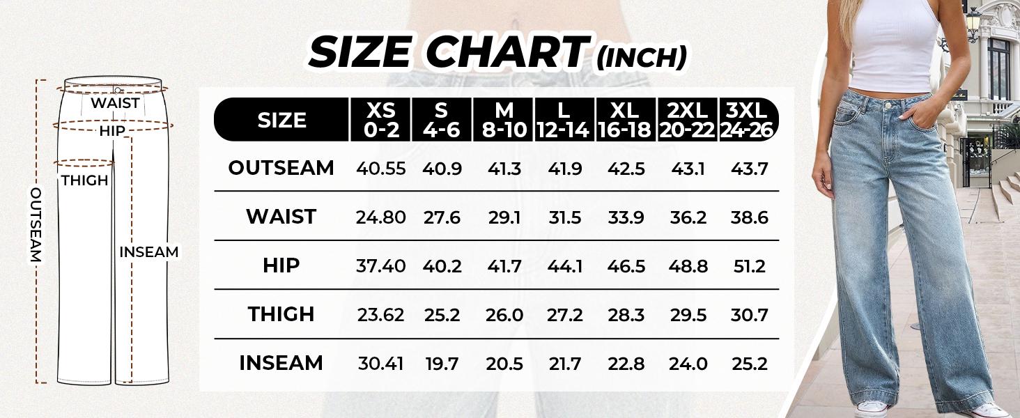 EMMIOL Women's 2026 Straight Leg Jeans Distress Mid Waist Denim Pants Vintage Y2K Trousers