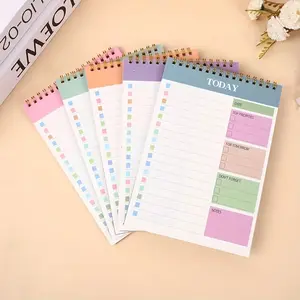 (Set-1pcs) RSORGN Daily Planner, 52 Pages Undated Schedule Notebook Time Management Today art supply Imaginative Notepads school supple shopping