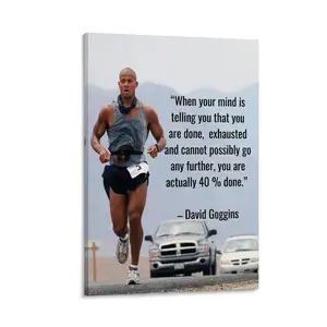 David Goggins Motivational Quote Canvas Print  , Modern Home Office Decor for Studio, Living Room, or Gym, Inspirational Wall Decor, Perfect for Room Decor