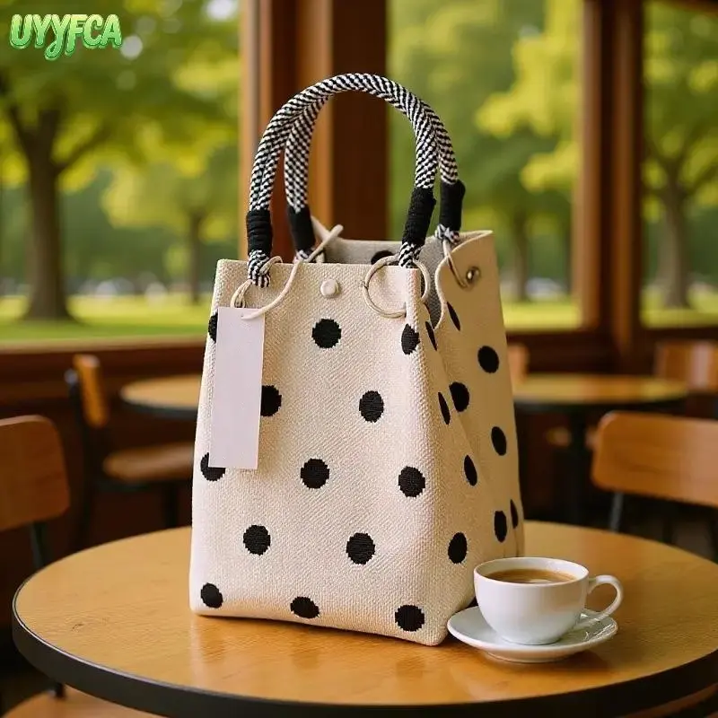 2026 New versatile cute knitted handbag three-dimensional magnetic buckle handbag handbag handbag woven bag women Bucket Handbag Colorful Braided Handle Woven Tote Bag Lightweight Breathable Cute Casual Purse Beach Vacation,Summervibes tiktokshopbacktosch