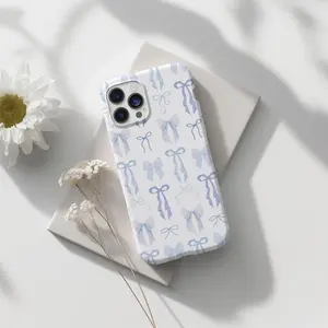 Soft Blue Coquette Phone Case, Bow Phone Case, Soft Girl Aesthetic, iPhone