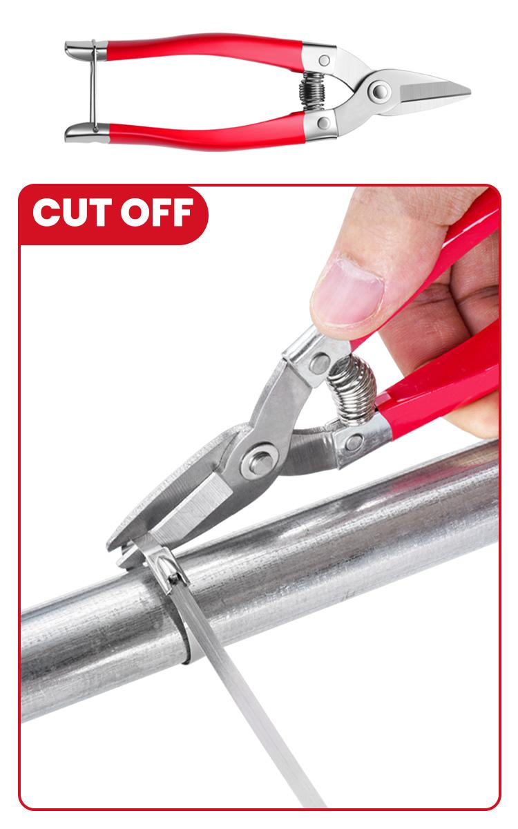 DAFONSO Heavy Duty 304 Stainless Steel Cable Tie Gun Kit-150PCS Metal Zip Ties (3 Sizes), Tensioning/Cutting Tool for Fencing, Chicken Coop, Cable Bundling, Exhaust Repair & Structural Reinforcement