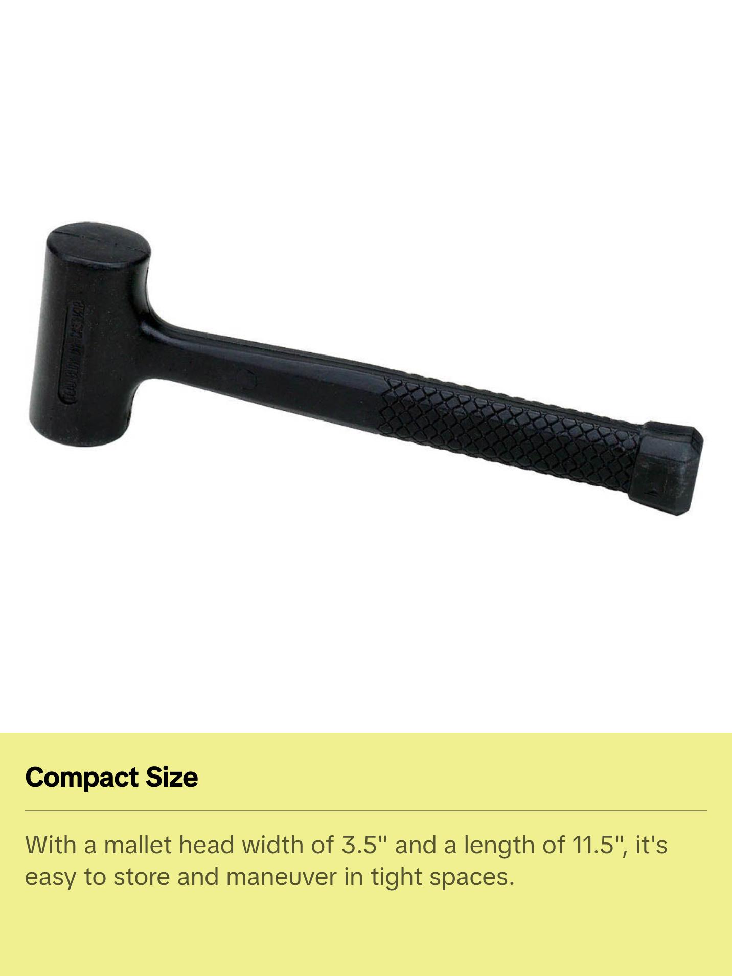 Shock Absorbing Dead Blow Rubber Mallet for Stamping and Leathercraft