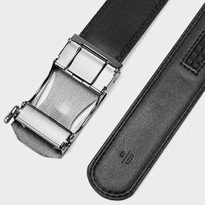 [Valentine's Day Gift] BOSTANTEN Leather Mens Belt Easy Release Ratchet Belt For Men Dress and Casual with Adjustable Buckle, Trim to Fit Textured Fathers Gift