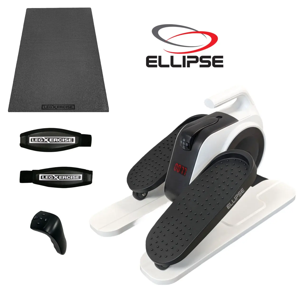 Ellipse One + Non-Slip Mat + Foot Straps - Improved Leg Circulation and Reduced Swelling through Power Assisted Movement