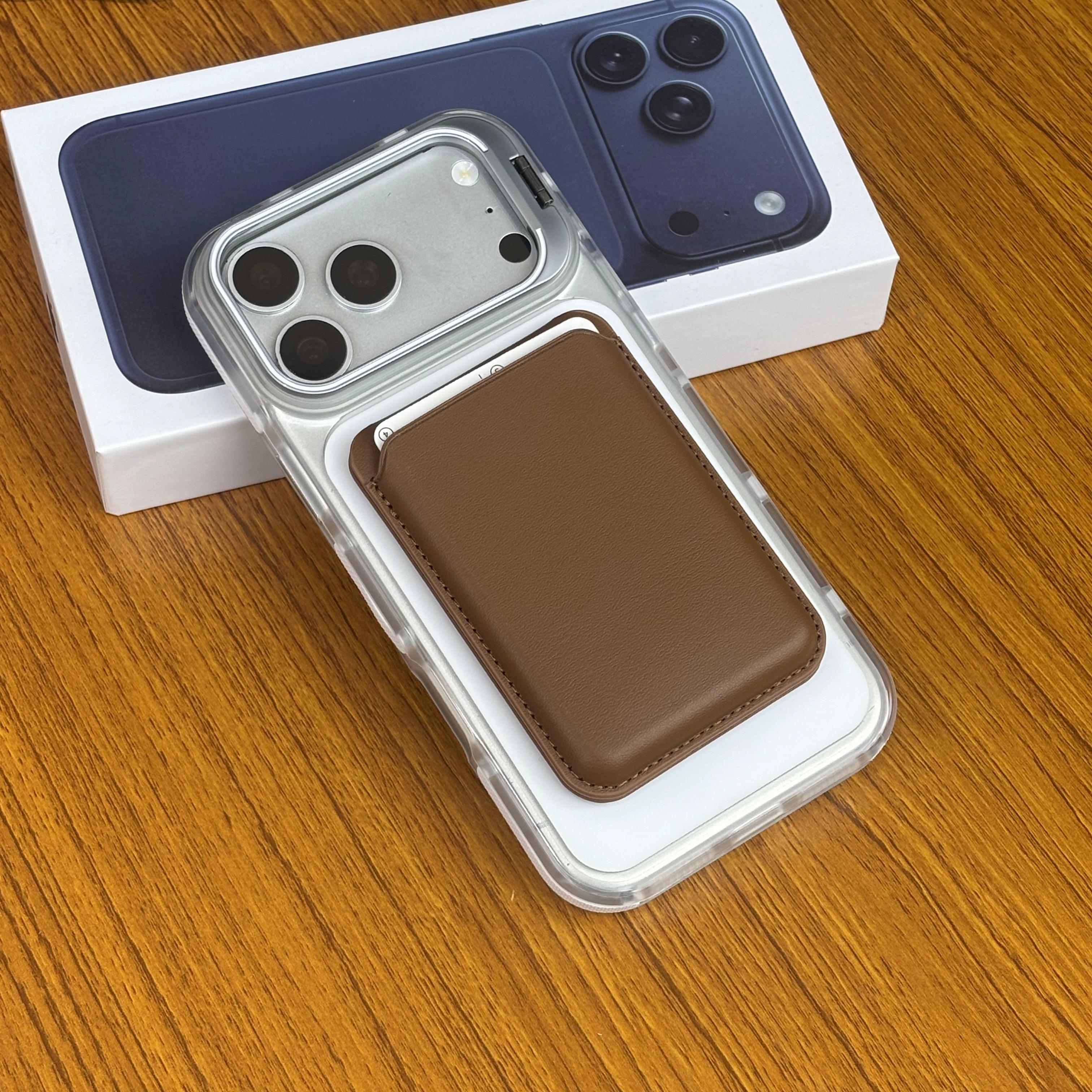 Phone Wallet for iPhone 17 Pro Max 16 15 14 13 12 Pro Max Plus Not for iPhone For MagSafe Wallet, Magnetic Card Holder with Adjustable Stand, PU Leather