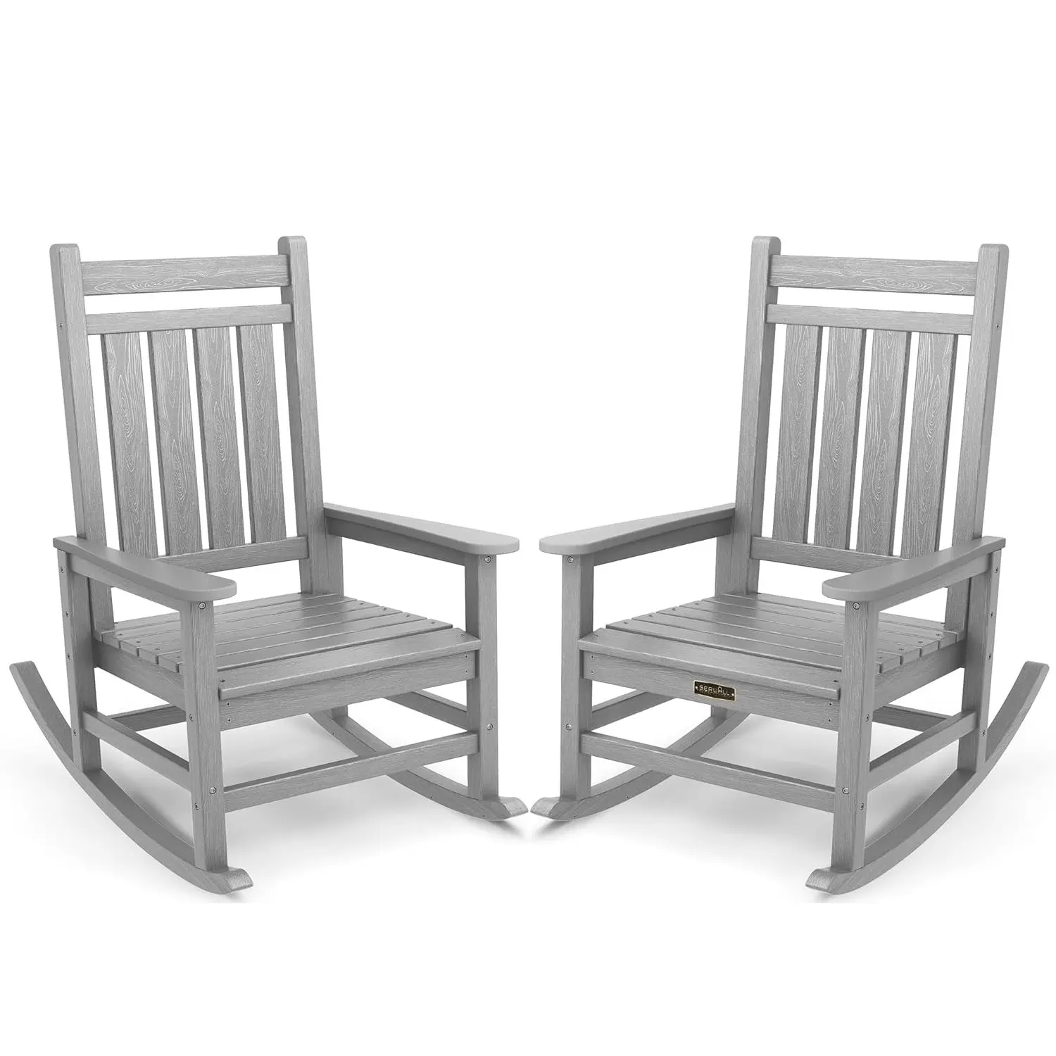 Rocking Chair Set of 2 -Silver Gray