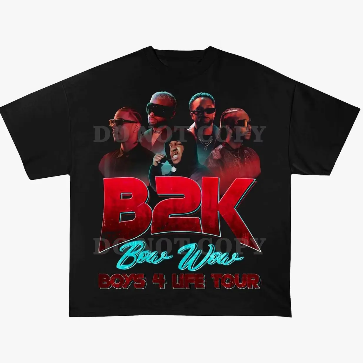 Youth & Adult B2K Tour 2026 Bow Wow Boys 4 Life Graphic T-Shirt, Unisex T-Shirt Pullover R&B Hip Hop Concert Fan Gift