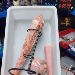 [Quick sale] Semi-finished Natural Crystal Pink agate set