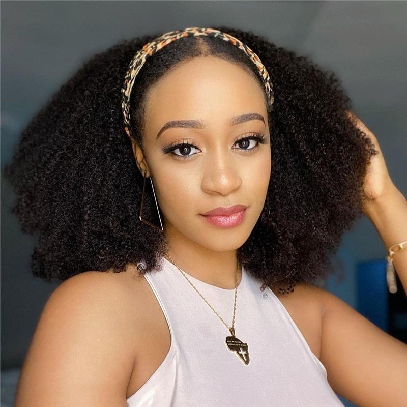 【4C Edges】UNice Glueless Flip Over 3/4 Half Kinky Curly Wig with Drawstring  No Leave Out Natural Hairline Beginners Friendly Human Hair Wigs SpringStatements