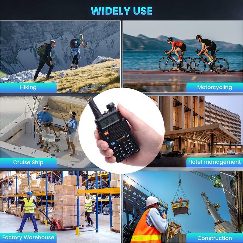 New Baofeng UV-5R Dual Band Two Way Radio Transceiver, USB Charging Long Range Supports CHIRP Portable Handheld Walkie Talkie, Wireless Electronic Gadgets, Digital Intercom, Compact, Device, Remote, Durable Handheld Ham Radio Transceiver