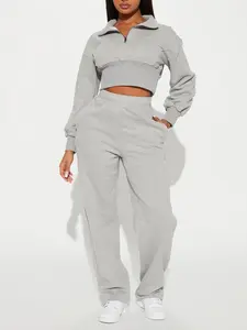 Its Always Casual Pant Set - Grey