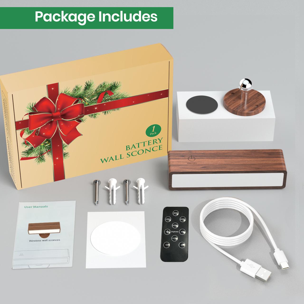 LED Wall Sconce Wireless Kitchen Lighting USB Rechargeable 360° Adjustable Angle Wall Light Remote Control Reading Lamp For Bedroom Closet Hallway Cabinet Display Shop Light Modern Rustic Lamps