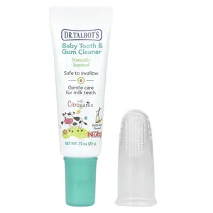 Dr. Talbot's Baby Tooth & Gum Cleaner with Gum Massager, 0 m+, Vanilla Milk, 2 Piece Set Dr. Talbot's Baby Tooth & Gum Cleaner with Gum Massager, 0 m+, Vanilla Milk, 2 Piece Set