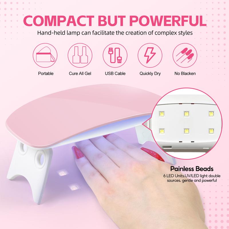 Acrylic Nail Kit for Beginners with Drill, U V Light, Professional Acrylic Powder Glitter, Rhinestones, and Nail Starter Kit for Women