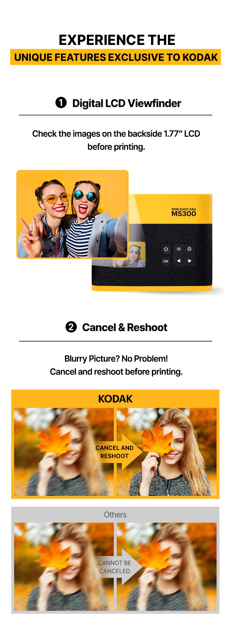 KODAK Mini Shot 3 ERA 4PASS 2-in-1 Instant Camera and Photo Printer (Camera + Initial 8 Sheets + 60 Sheets) KODAK Mini Shot 3 ERA 4PASS 2-in-1 Instant Camera and Photo Printer (Camera + Initial 8 Sheets + 60 Sheets)