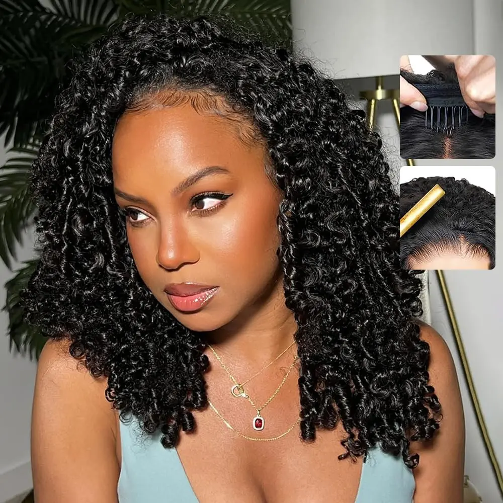 [3 in 1 Burmese Curly] Liqusee 180% Density Burmese Curly Half Wig Human Hair Wig Curly Wave Wig for Women Wear Go Glueless Wigs Seamless Flip Headband Wig Beginner Friendly Wig Natural Invisible Hairline Drawstring Band Clip in Wig #tiktokshopsummersale
