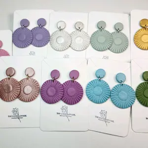 The Dahlias - Polymer Clay Earring Dangles in Assorted Colors