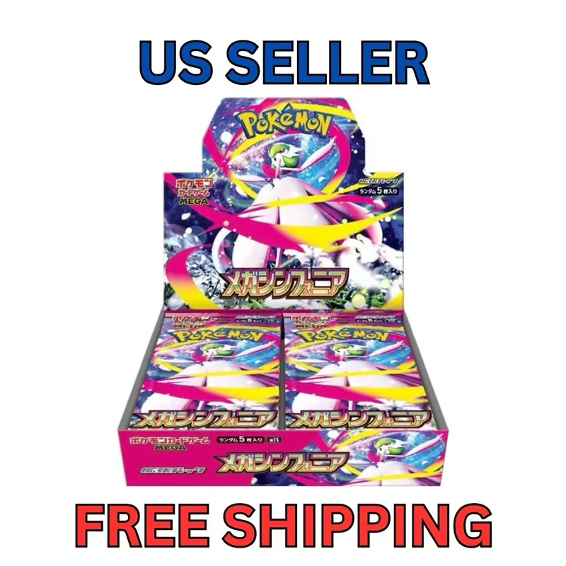 POKEMON MEGA SYMPHONIA BOOSTER BOX JAPANESE POKEMON CARDS TCG - SEALED BOX/PACKS - LIVE RIP - RTYH - US SELLER